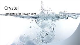  Presentation with lotus flower white water lily - Cool new presentation design with ce cubes falling into water backdrop and a white colored foreground