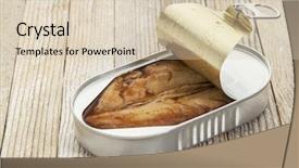  Presentation with sauce - Colorful PPT layouts enhanced with cean - open can of wild herring backdrop and a lemonade colored foreground