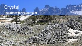  Presentation with cedar - PPT theme enhanced with cedar-trees-among-stones background and a cobalt blue colored foreground