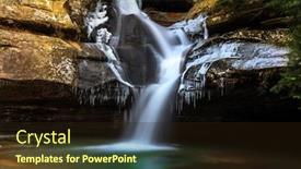  Presentation with cedar - Beautiful slide deck featuring cedar-water-falls-in-hocking backdrop and a wine colored foreground