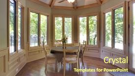  Presentation with safety in kitchen - Cool new slide set with ceiling fan - elegant kitchen breakfast nook backdrop and a tawny brown colored foreground