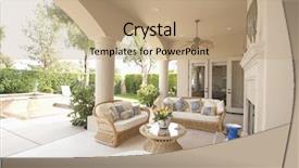  Presentation with wicker - Beautiful slides featuring ceiling fan - outdoors room furnished with wicker backdrop and a coral colored foreground