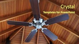  Presentation with ceiling designs - PPT layouts having ceiling fan indoors background and a tawny brown colored foreground