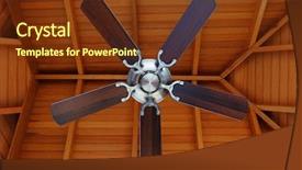  Presentation with wind - Slide set consisting of ceiling fan indoors background and a tawny brown colored foreground
