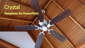  Presentation with wind - Slide deck featuring ceiling fan indoors background and a tawny brown colored foreground