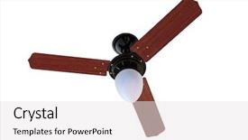  Presentation with wood - PPT layouts having ceiling fan with wood shovels background and a white colored foreground