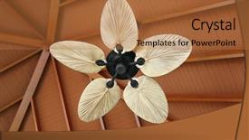  Presentation with wind - Amazing presentation theme having ceiling fan backdrop and a red colored foreground