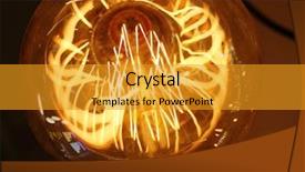  Presentation with lamps - Colorful PPT theme enhanced with ceiling lamps on dark background backdrop and a gold colored foreground