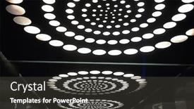  Presentation with mirror reflection - PPT layouts with ceiling-luminaire-in-lift-overhead background and a dark gray colored foreground