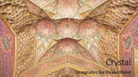  Presentation with mosque iran - PPT layouts consisting of ceiling nasir al-mulk mosque background and a coral colored foreground