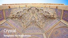  Presentation with mosque iran - Colorful slides enhanced with ceiling nasir al-mulk mosque backdrop and a coral colored foreground