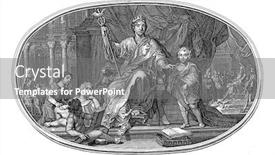  Presentation with throne - Cool new slide set with ceiling-piece-with-personified-eloquence backdrop and a gray colored foreground