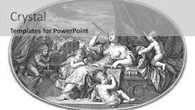  Presentation with engraving - PPT theme featuring ceiling-piece-with-the-personification background and a light gray colored foreground