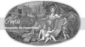  Presentation with drawing architecture - Presentation design featuring ceiling-piece-with-the-personification background and a gray colored foreground
