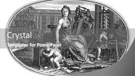  Presentation with engraving - Slide set enhanced with ceiling-piece-with-the-personification background and a gray colored foreground