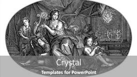  Presentation with engraving - Colorful presentation enhanced with ceiling-piece-with-the-personification backdrop and a gray colored foreground