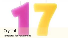  Presentation with white candles - Presentation design with celabration - colorful birthday candles background and a blonde colored foreground