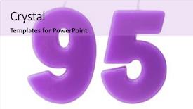  Presentation with white candles - PPT layouts enhanced with celabration - colorful birthday candles background and a lilac colored foreground