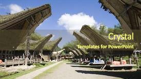  Presentation with toraja - Cool new presentation theme with celebation - toraja village backdrop and a tawny brown colored foreground