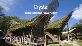  Presentation with toraja - Cool new presentation theme with celebation - toraja village backdrop and a teal colored foreground