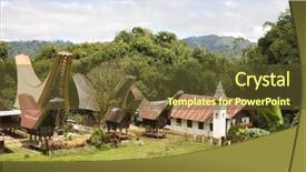  Presentation with toraja - Beautiful presentation featuring celebation - toraja village backdrop and a tawny brown colored foreground
