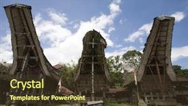  Presentation with toraja - PPT theme enhanced with celebation - toraja village background and a tawny brown colored foreground