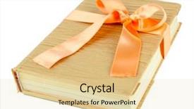  Presentation with adult coloring book - Cool new PPT theme with celebation teacher day - book wrapped with color ribbon backdrop and a  colored foreground