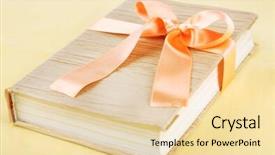  Presentation with adult coloring book - Amazing slide set having celebation teacher day - book wrapped with color ribbon backdrop and a  colored foreground