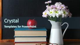  Presentation with books flowers - Audience pleasing slide deck consisting of celebation teacher day - bouquet of flowers books backdrop and a tawny brown colored foreground