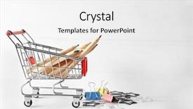  Presentation with binder - Cool new presentation with celebation teacher day - small metal trolley with crayons backdrop and a  colored foreground