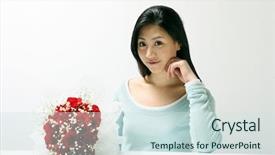  Presentation with asian - Colorful PPT theme enhanced with celebation teacher day - young asian woman backdrop and a  colored foreground