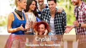  Presentation with mini birthday cake celebration - Presentation design consisting of curly ginger girl with birthday background and a coral colored foreground