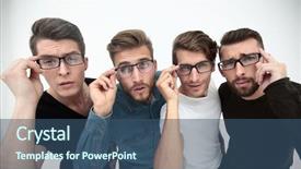  Presentation with celebrate - Presentation theme consisting of celebrate carefull - close up a group background and a ocean colored foreground