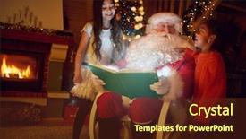  Presentation with fairy tale - Theme consisting of celebrate carefull - happy girls listening magic fairy background and a tawny brown colored foreground