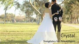  Presentation with bride and groom - Presentation consisting of celebrate church family - beautiful bride and groom married background and a  colored foreground