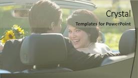  Presentation with married - Presentation featuring celebrate church family - beautiful bride and groom married background and a  colored foreground