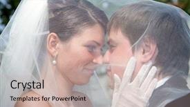  Presentation with celebrate - PPT layouts enhanced with celebrate church family - groom and a bride background and a  colored foreground