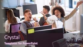  Presentation with celebrate office success - Audience pleasing presentation design consisting of celebrate-good-times-c-mon backdrop and a wine colored foreground