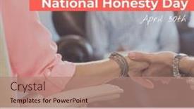  Presentation with health communication - Presentation theme featuring celebrate-national-honesty-day background and a coral colored foreground