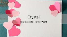  Presentation with hearts - PPT theme having celebrate recovery - beautiful hand made post card background and a light gray colored foreground