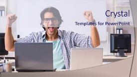  Presentation with working - Slide deck having celebrate recovery - it specialist working background and a sky blue colored foreground