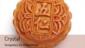  Presentation with celebrate - Theme with celebrate the middle autumn background and a red colored foreground