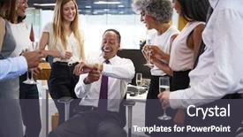  Presentation with retirement - PPT layouts with celebrating a colleague s retirement background and a dark gray colored foreground