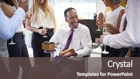  Presentation with waikiki retirement - Slides having celebrating a colleague s retirement background and a dark gray colored foreground