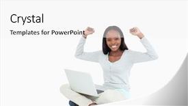  Presentation with auction - Colorful slides enhanced with celebrating a successful online auction backdrop and a white colored foreground