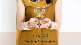  Presentation with diwali - Theme having celebrating diwali or deepavali background and a gold colored foreground