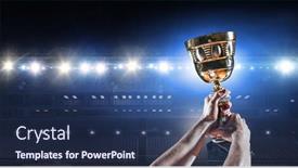  Presentation with victory - Cool new presentation theme with celebrating-great-victory-mixed-media backdrop and a ocean colored foreground