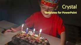  Presentation with birthday boy - Audience pleasing presentation consisting of celebrating his birthday with candle backdrop and a wine colored foreground