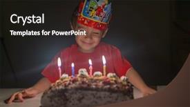  Presentation with birthday boy - Cool new presentation theme with celebrating his birthday with candle backdrop and a wine colored foreground