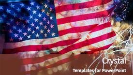  Presentation with united states flag - Slides enhanced with celebrating independence day united states background and a tawny brown colored foreground